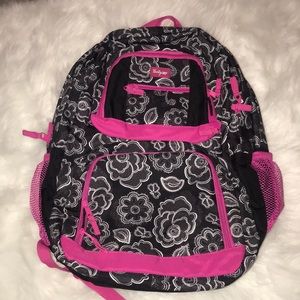 31 Thirty One Pink and Black Floral Backpack